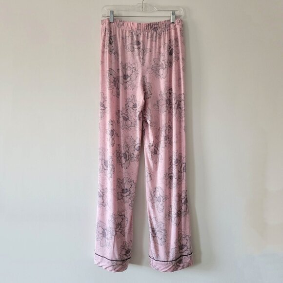 Victoria's Secret Modal Pajama Set Pink Floral Button Long Sleeve 2 piece S Tall - Picture 13 of 16